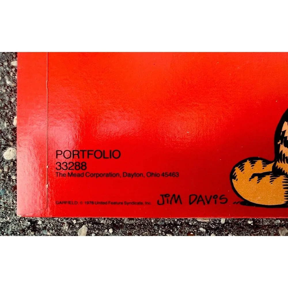 Vintage Garfield Mead Portfolio Folder 1978 Jim Davis